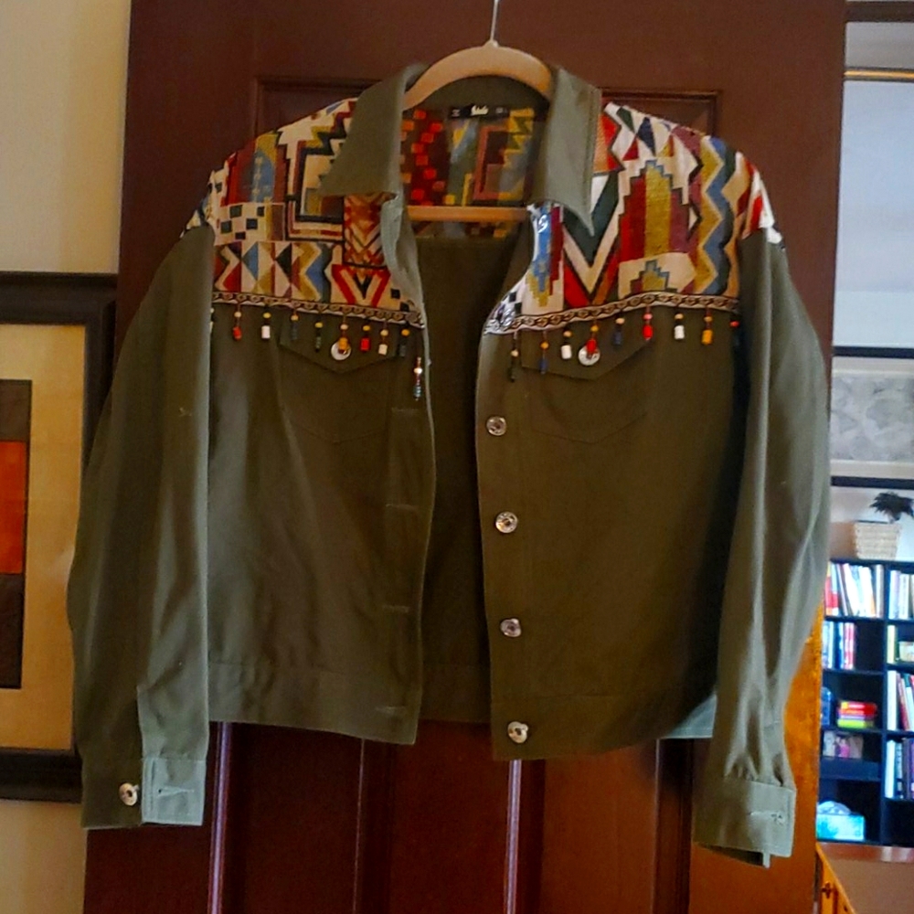 American Indian beaded Jacket lightweight!
